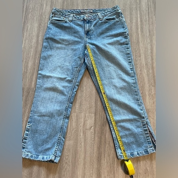 Tommy Hilfiger Women’s Capri Jeans Size 10 Medium Wash Stretch Cotton Y2K 90s - Picture 11 of 12